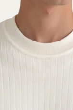 Gervais | Dense Ribbed Crew Neck Knit