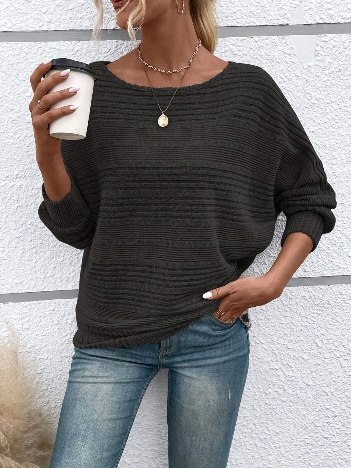Jane | Fine Knit Crew Neck Tee