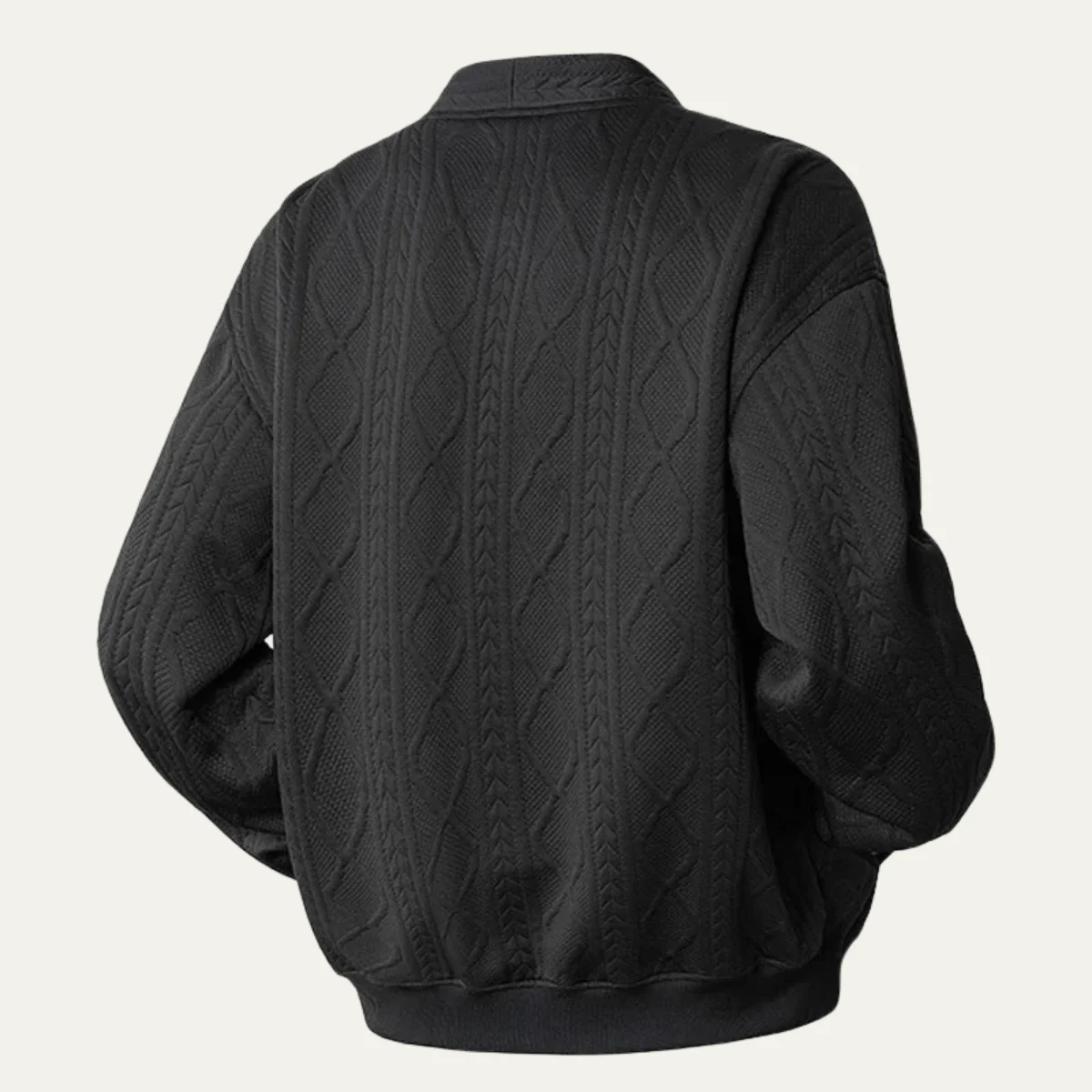 Guillaume | Diamond Cable V Neck Cardigan