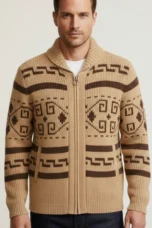 Mederic | Zip Shawl Collar Cardigan