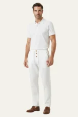 Yolande | Straight Leg Cotton-Linen Trousers