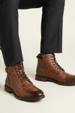 Achille | Cap Toe Leather Ankle Boot