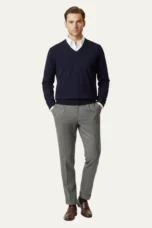 Fabienne | Herringbone Wool Trousers