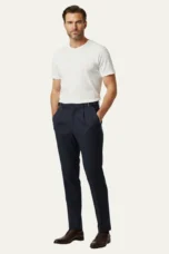Anita | Slim Cotton Suit Trousers