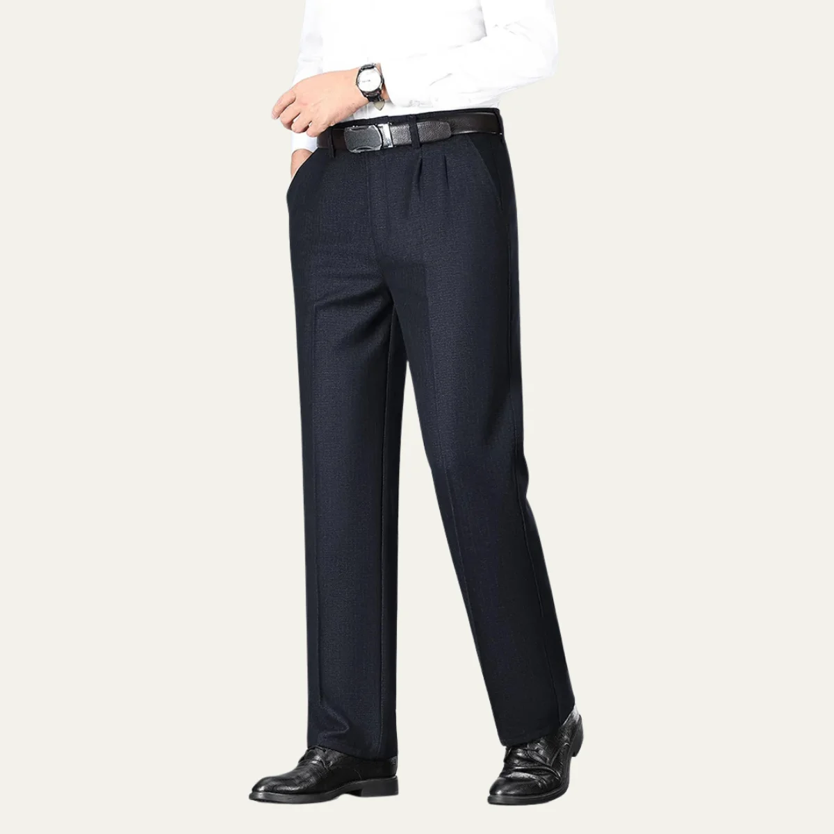 Geneviève | Wool-Blend Pleated Trousers