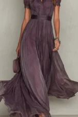 Anicette | Lace Bodice Chiffon Maxi