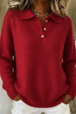 Stella | Polo Collar Knit Sweater