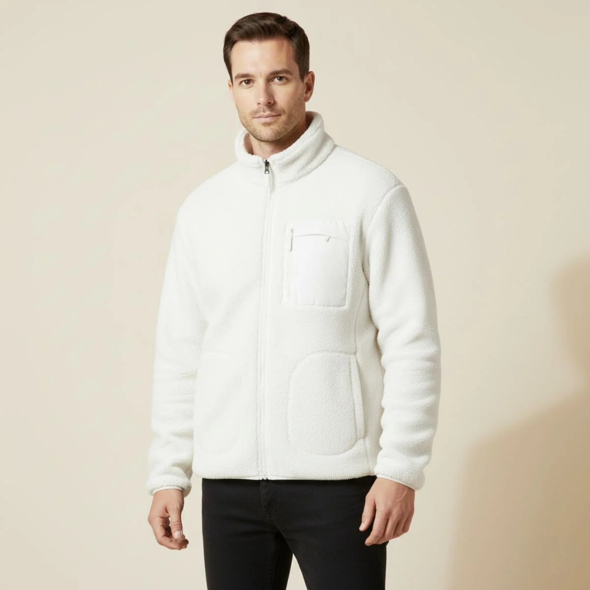 Edgar | Brushed Fleece Full Zip Jacket