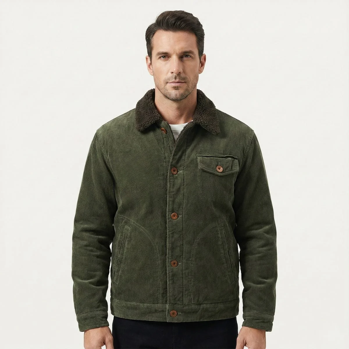 Edmond | Fleece Lined Corduroy Jacket