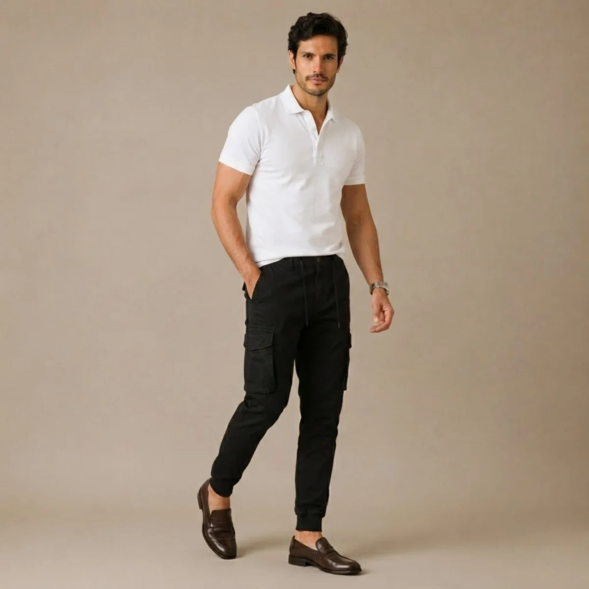 Aimé | Slim Cotton Cargo Joggers
