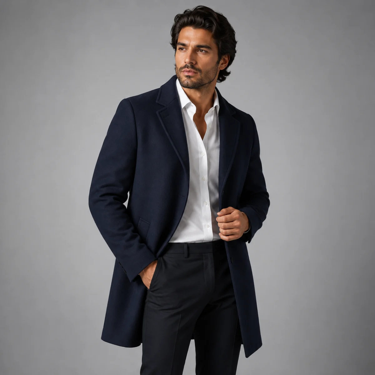 Arsene | Wool Cashmere Mid Length Coat