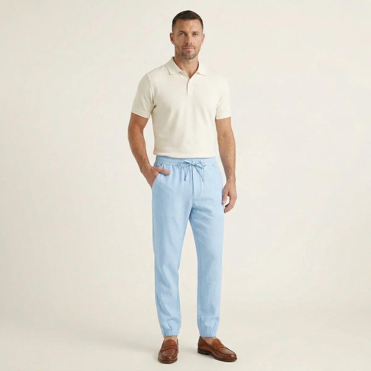 Léonie | Drawstring Cotton Joggers
