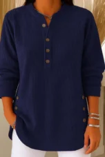 Isadora | Button Placket Knit Tunic