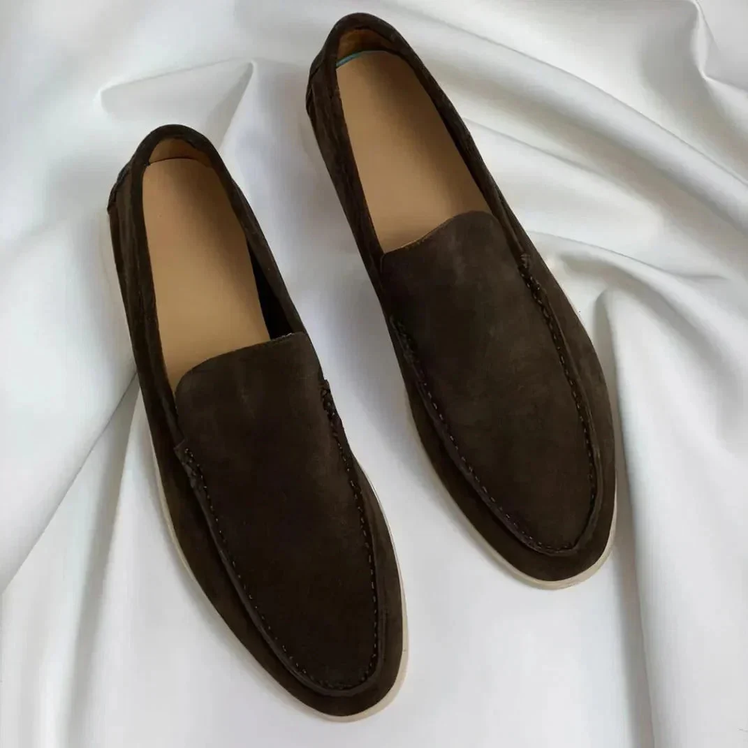 Henri | Apron Stitch Suede Loafers