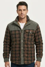 Honore | Plush Lined Plaid Shirt Jacket