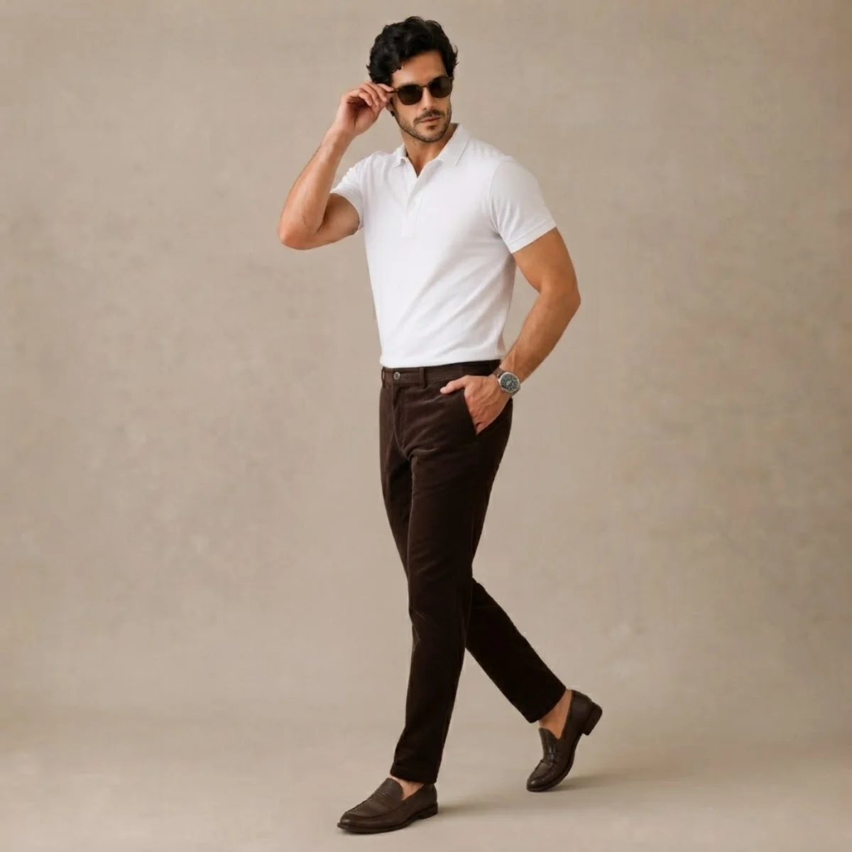 Aurélie | Fine Wale Corduroy Trousers