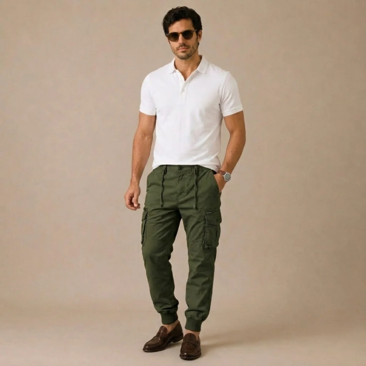 Cotton Utility Pocket Trousers product detail