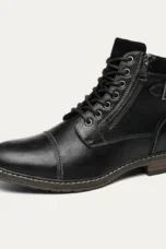 Achille | Cap Toe Leather Ankle Boot