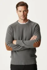 Pierre | Oversized Wool Elbow Patch Knit