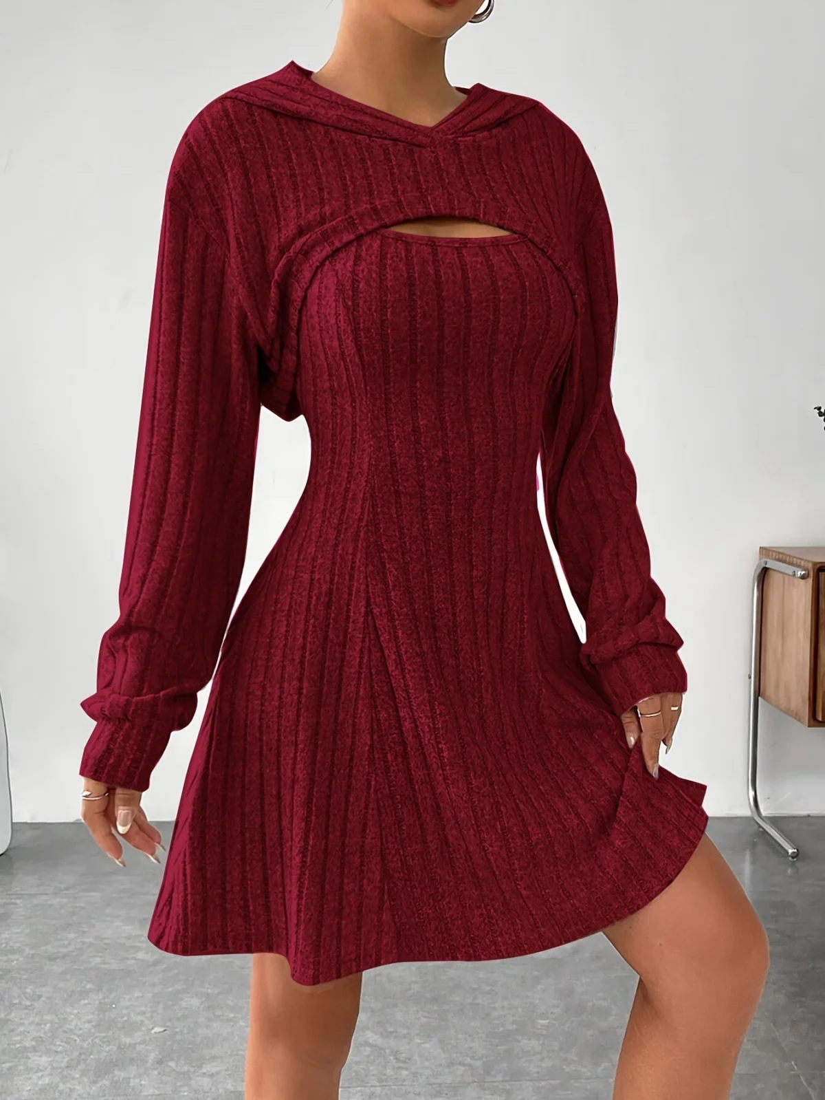 Valeda | Ribbed Sweater Knit Dress