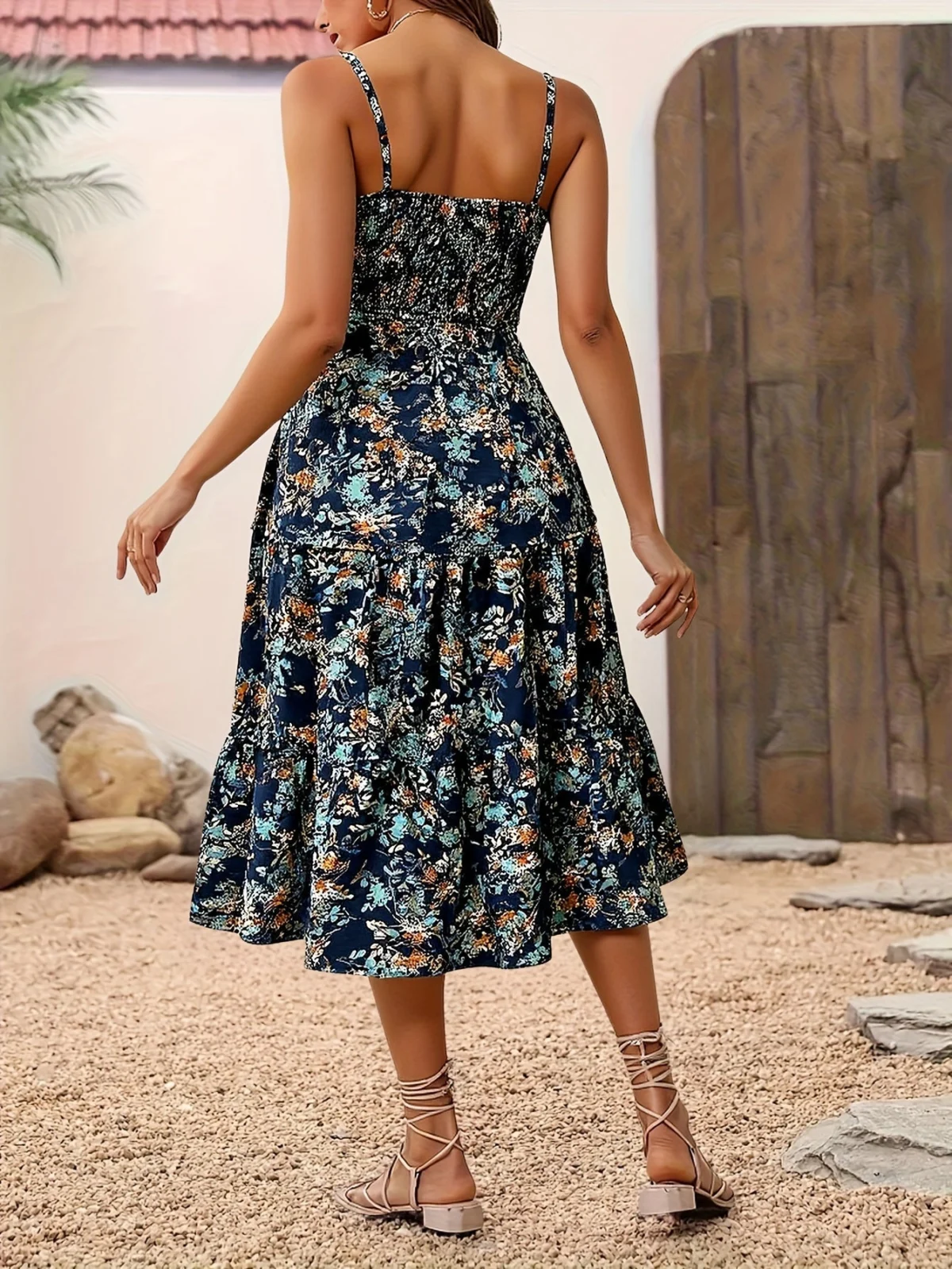 Pearl | Sleeveless Floral Midi Dress