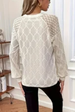 Melvina | Jacquard Lace Panel Top