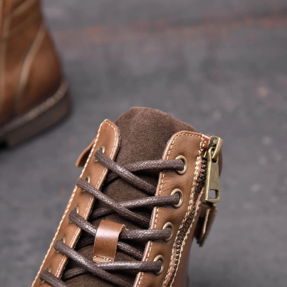 Achille | Cap Toe Leather Ankle Boot