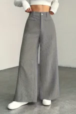 Guylaine | High Waist Corduroy Wide Leg Pants