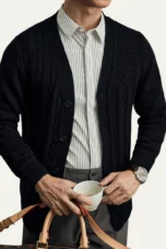 Timothee | Cable Knit Button Cardigan