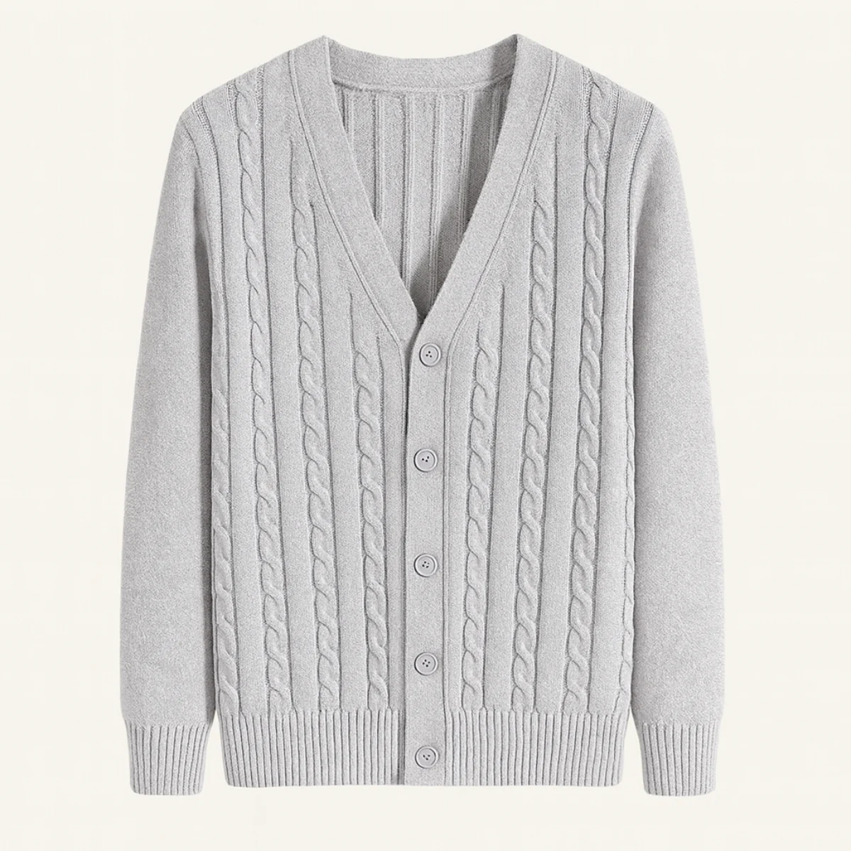 Timothee | Cable Knit Button Cardigan