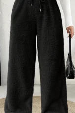Rosanie | Reversible Plush Palazzo Trousers
