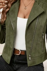 Phyllis | Metal Zip Stretch Jacket