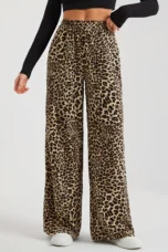 Rosita | Small Leopard Print Wide Leg Pants