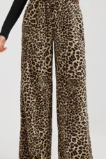 Rosita | Small Leopard Print Wide Leg Pants