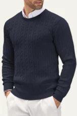 Mathias | Cable Knit Crew Neck Sweater