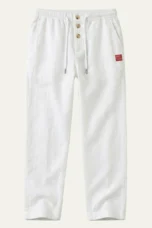 Yolande | Straight Leg Cotton-Linen Trousers
