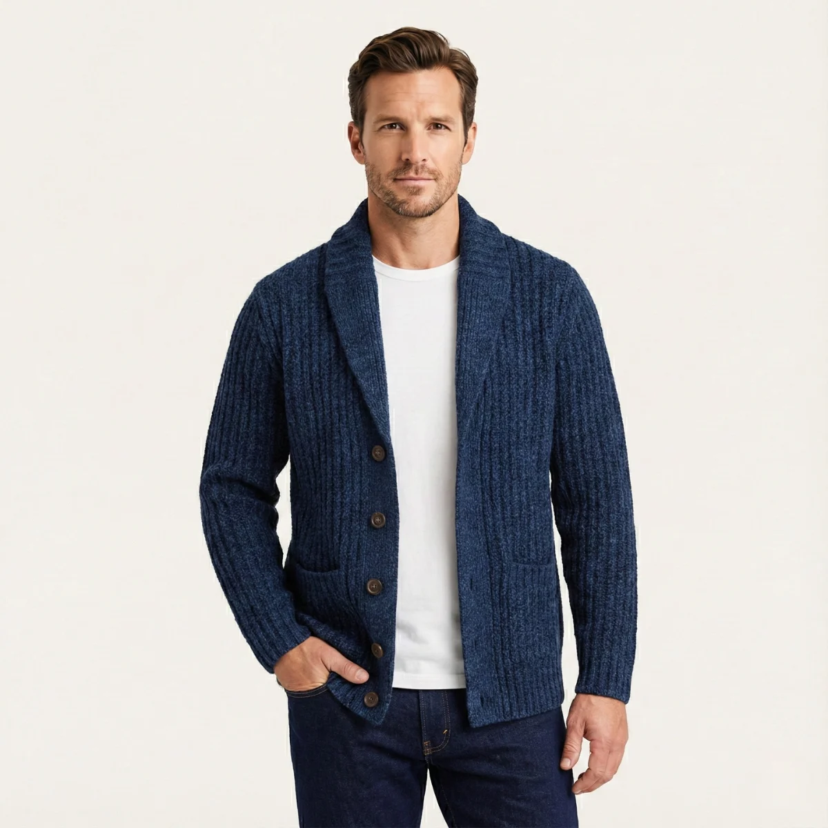 Augustin | Heavy Shawl Collar Cardigan