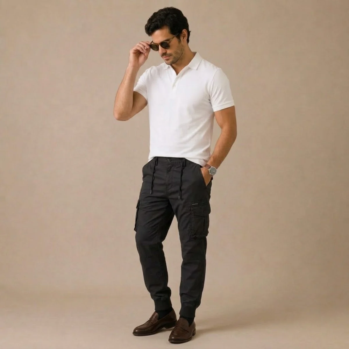 Cotton Utility Pocket Trousers product detail