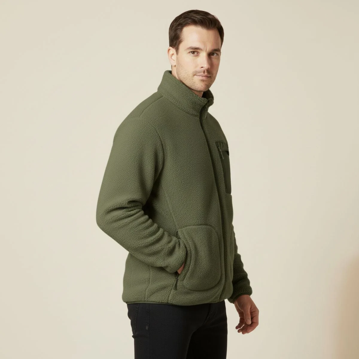Edgar | Brushed Fleece Full Zip Jacket