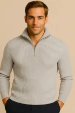 Magella | Ribbed Merino Quarter Zip