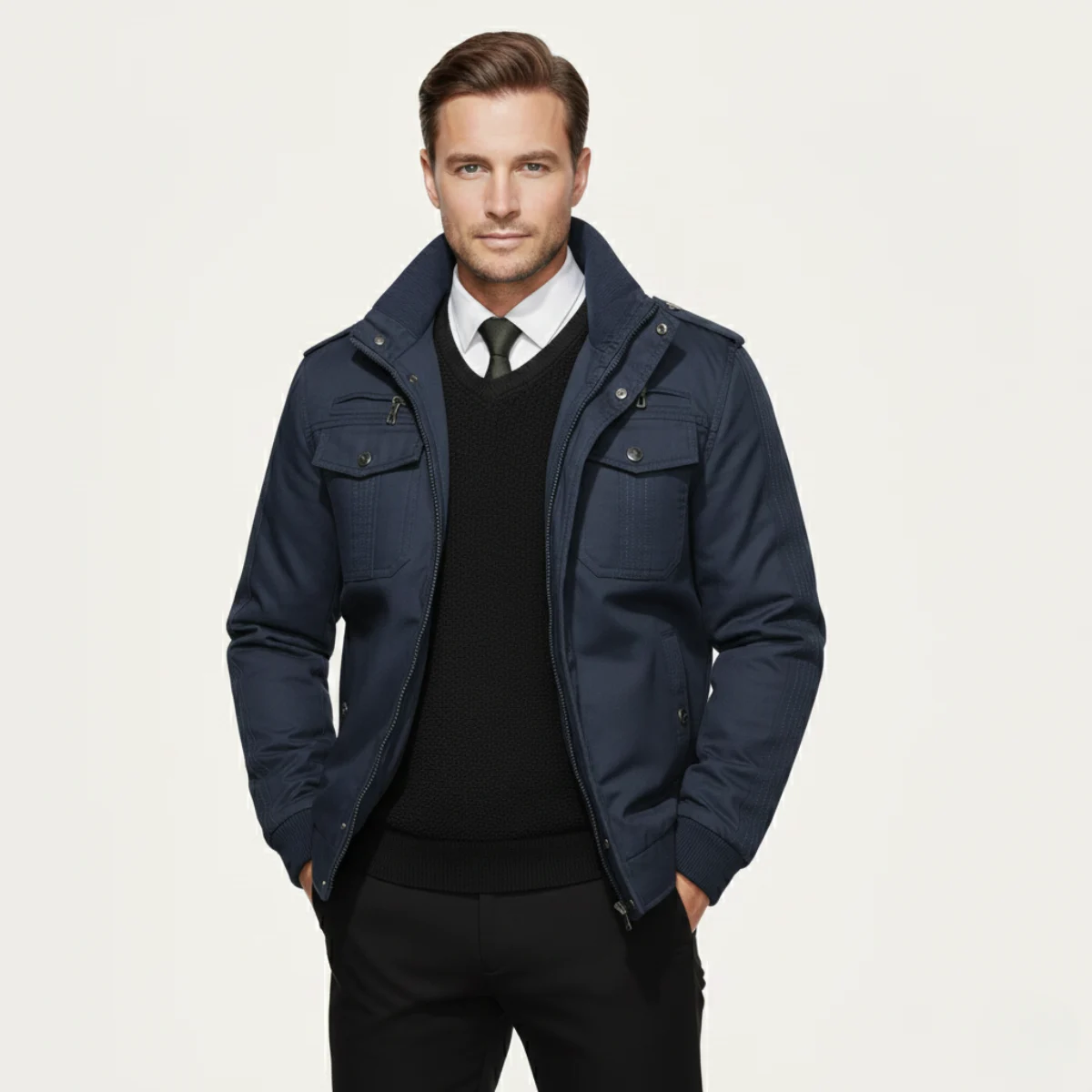 Aubert | Utility Pocket Fleece Jacket