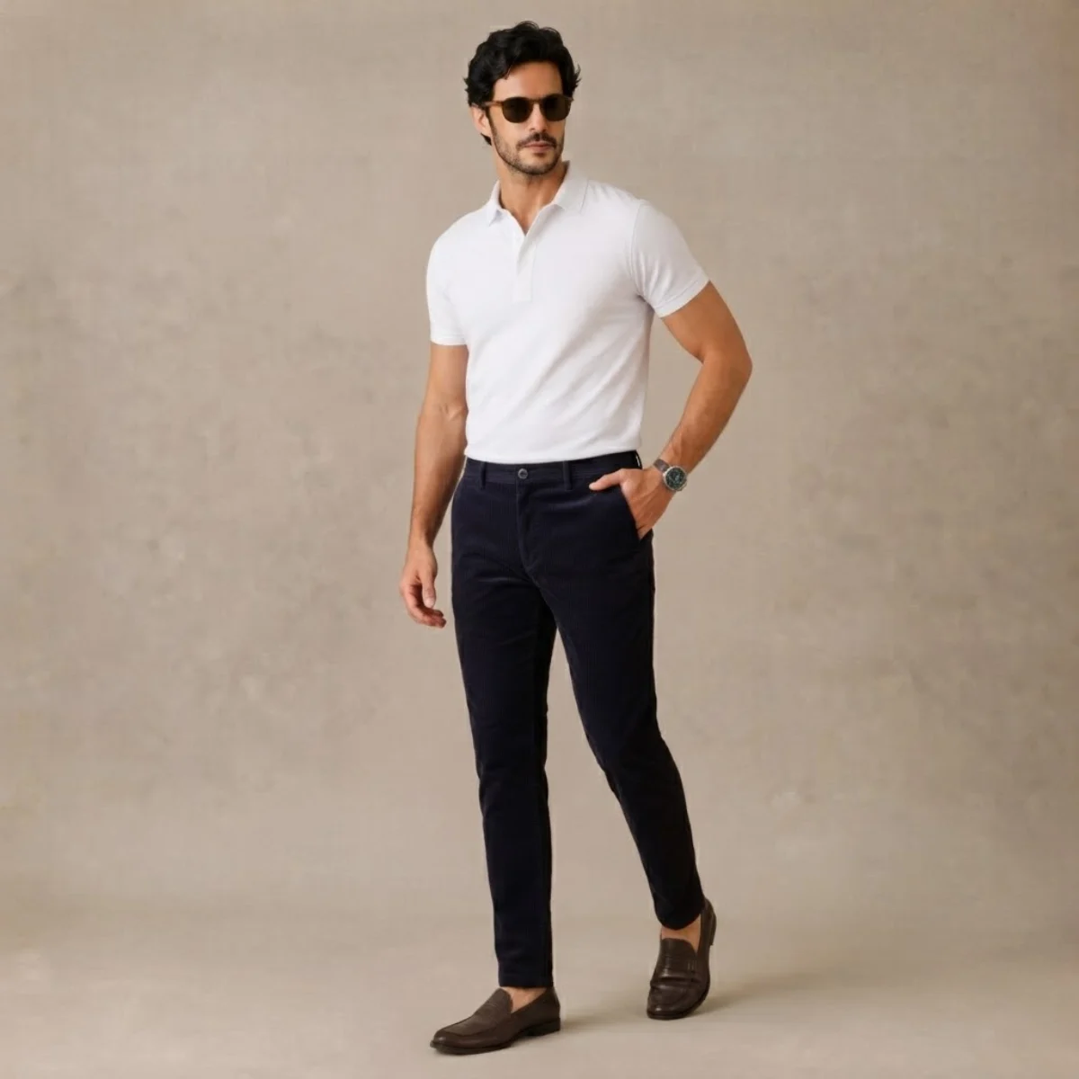 Aurélie | Fine Wale Corduroy Trousers