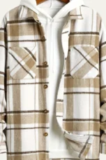 Leandre | Sherpa Backed Plaid Shirt Jacket