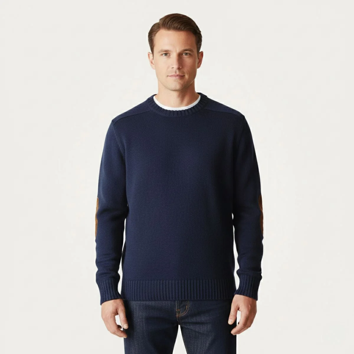 Pierre | Oversized Wool Elbow Patch Knit