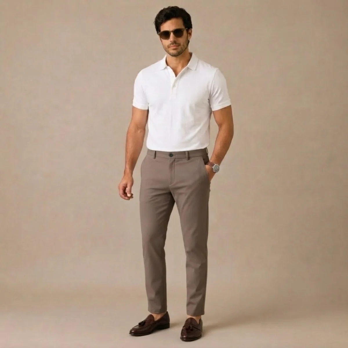 Ernestine | Stretch Weave Slim Trousers