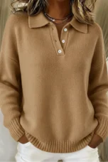 Stella | Polo Collar Knit Sweater