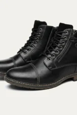 Achille | Cap Toe Leather Ankle Boot