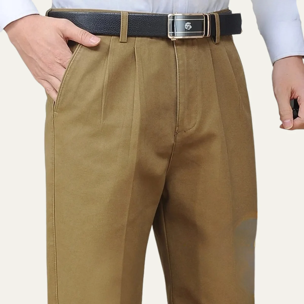 Geraldine | Cotton Double Pleat Trousers