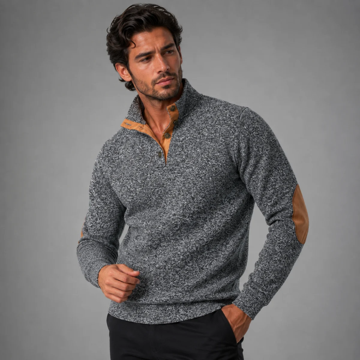 Hippolyte | Brushed Fleece Stand Collar
