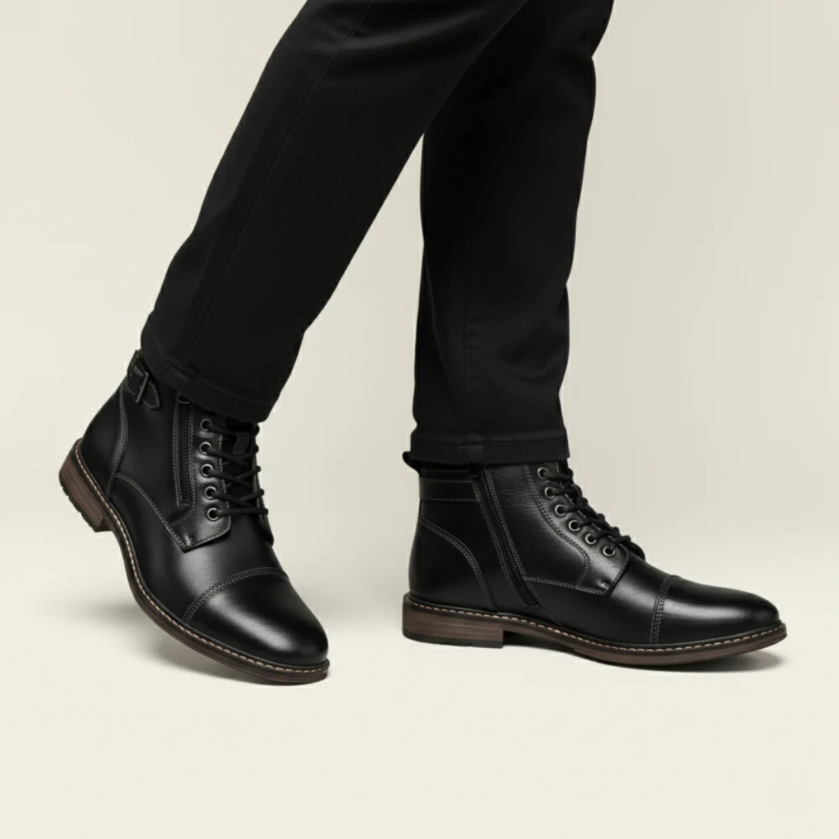 Achille | Cap Toe Leather Ankle Boot